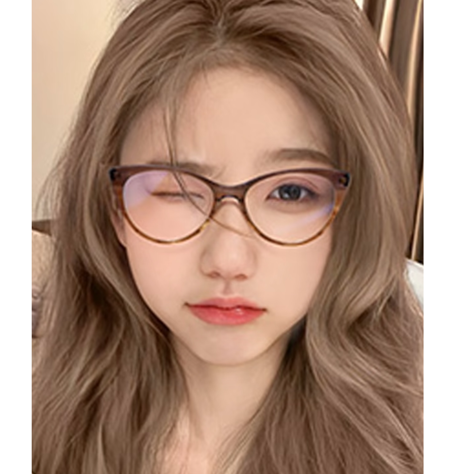 超轻防蓝光可配度数猫眼素颜近视眼镜女大脸显瘦【17】