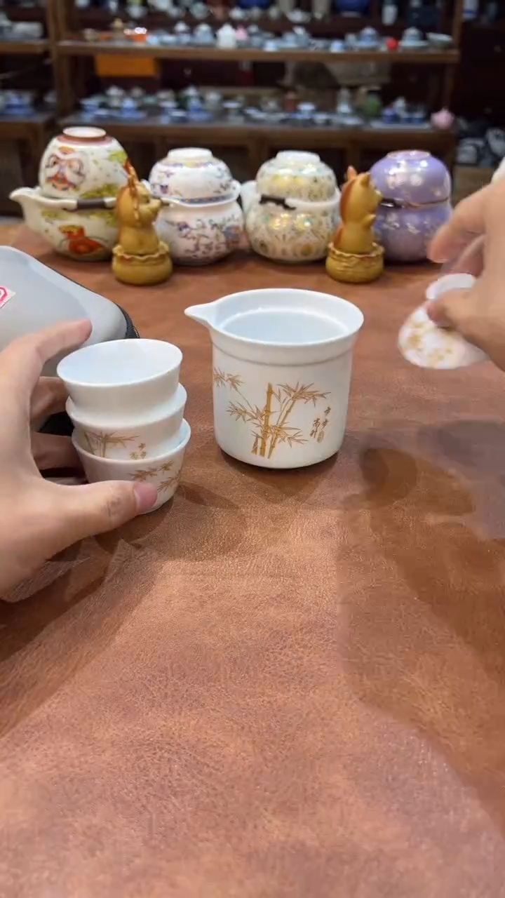 真的很便宜会开片的旅行茶具