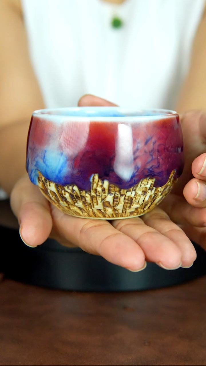 800号玉石釉省陶苗占军老师原矿原产地钧瓷茶具