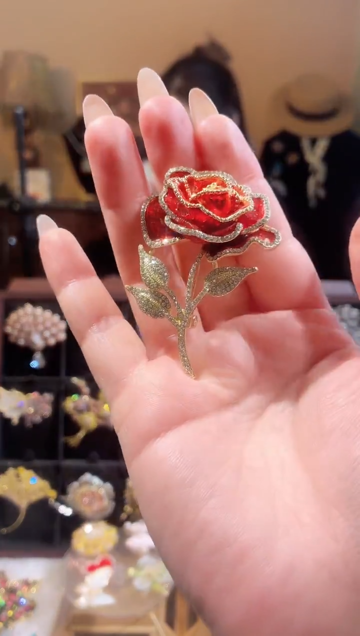 合成立方氧化锆铜合金红玫瑰