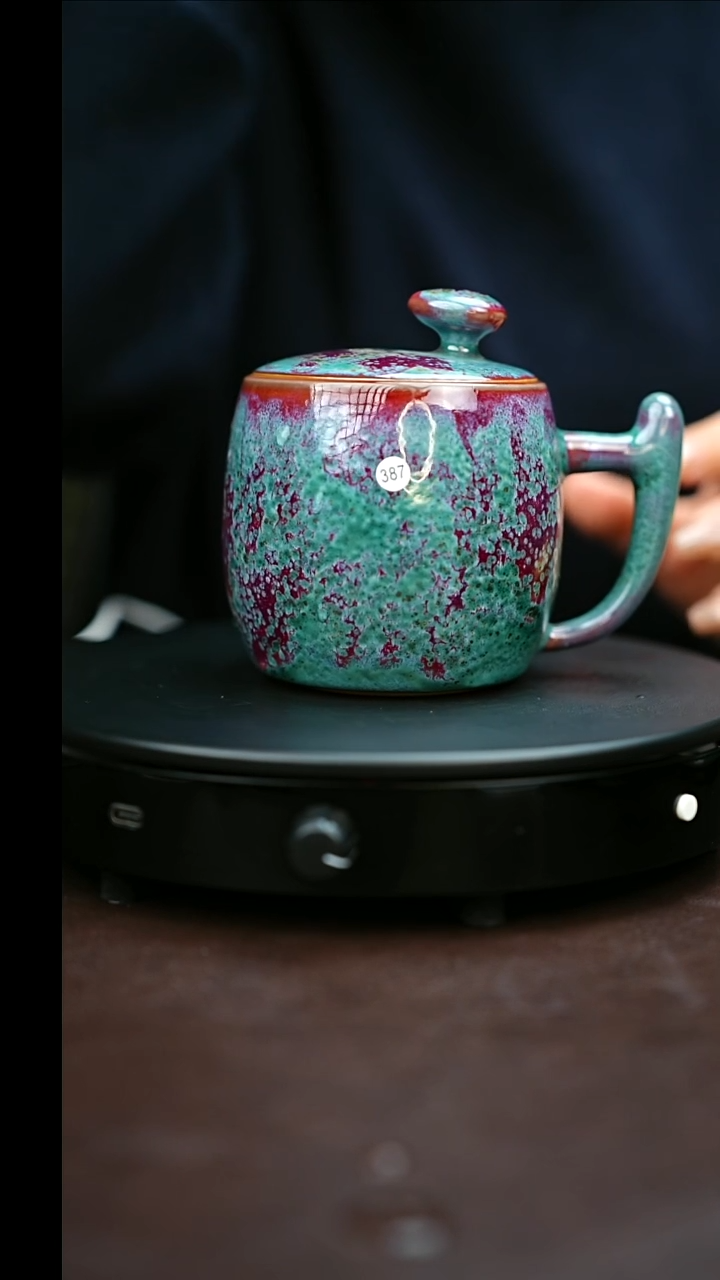 387#原矿钧瓷炉钧釉办公杯