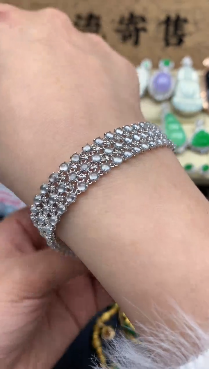 【闪购商品】翡翠手链18K金镶嵌571-中国好珍宝