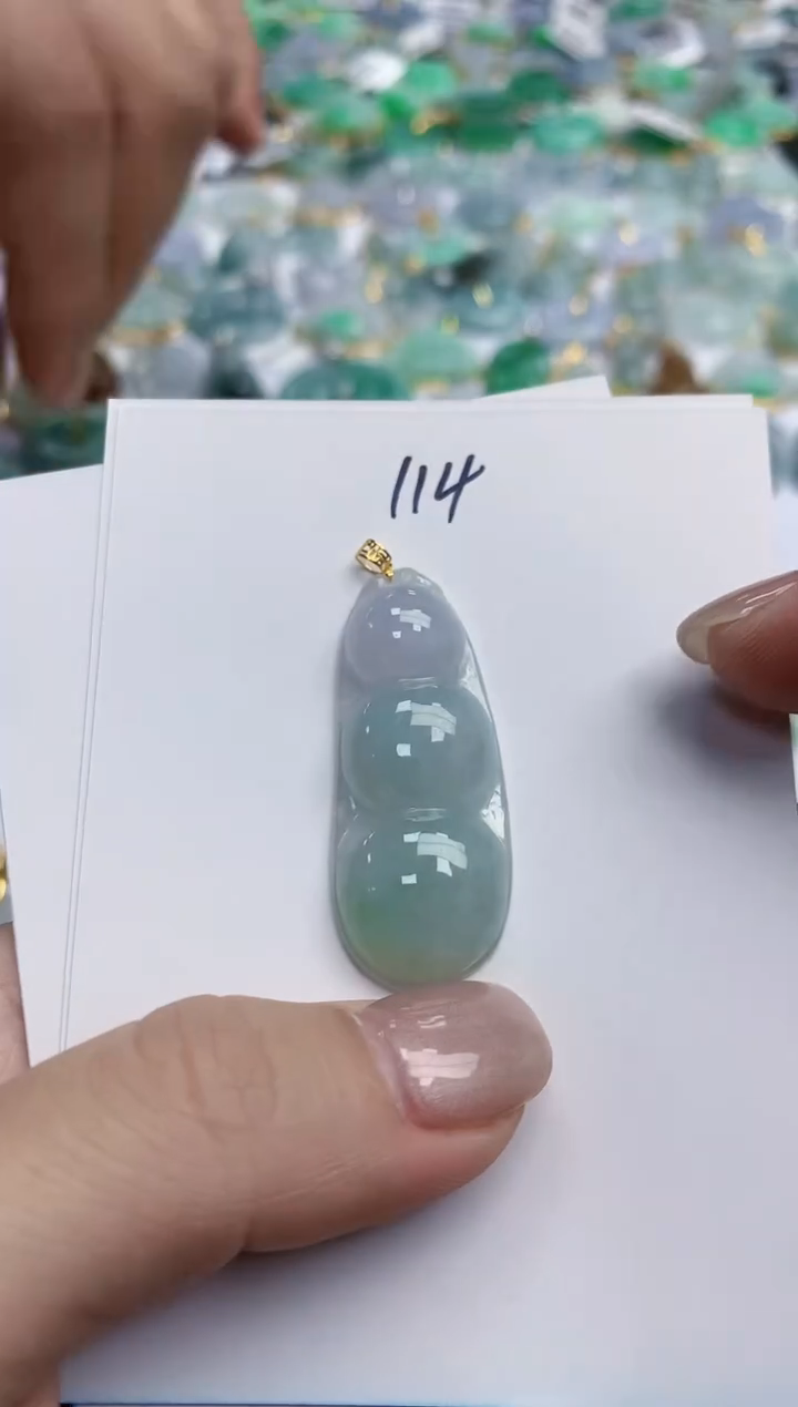 【闪购商品】翡翠颈饰18K金镶嵌天然缅甸翡翠A货