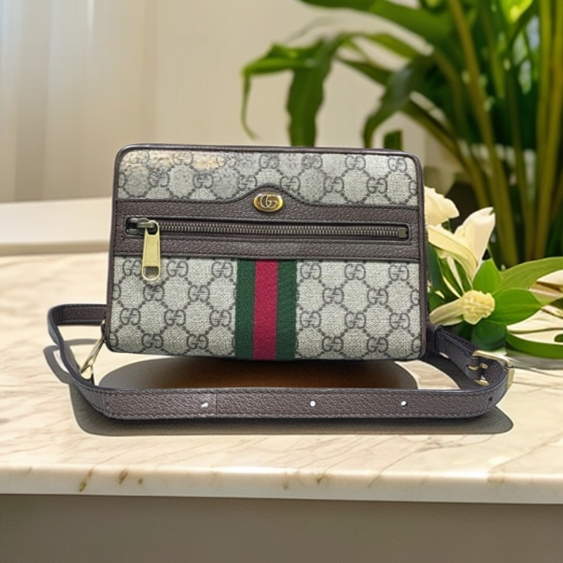 95新 GUCCI/古驰  老花拼色相机 1883 5129