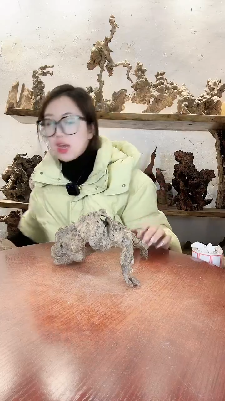 【闪购商品】木黄荆随型风化镂空底座摆件无漆无蜡
