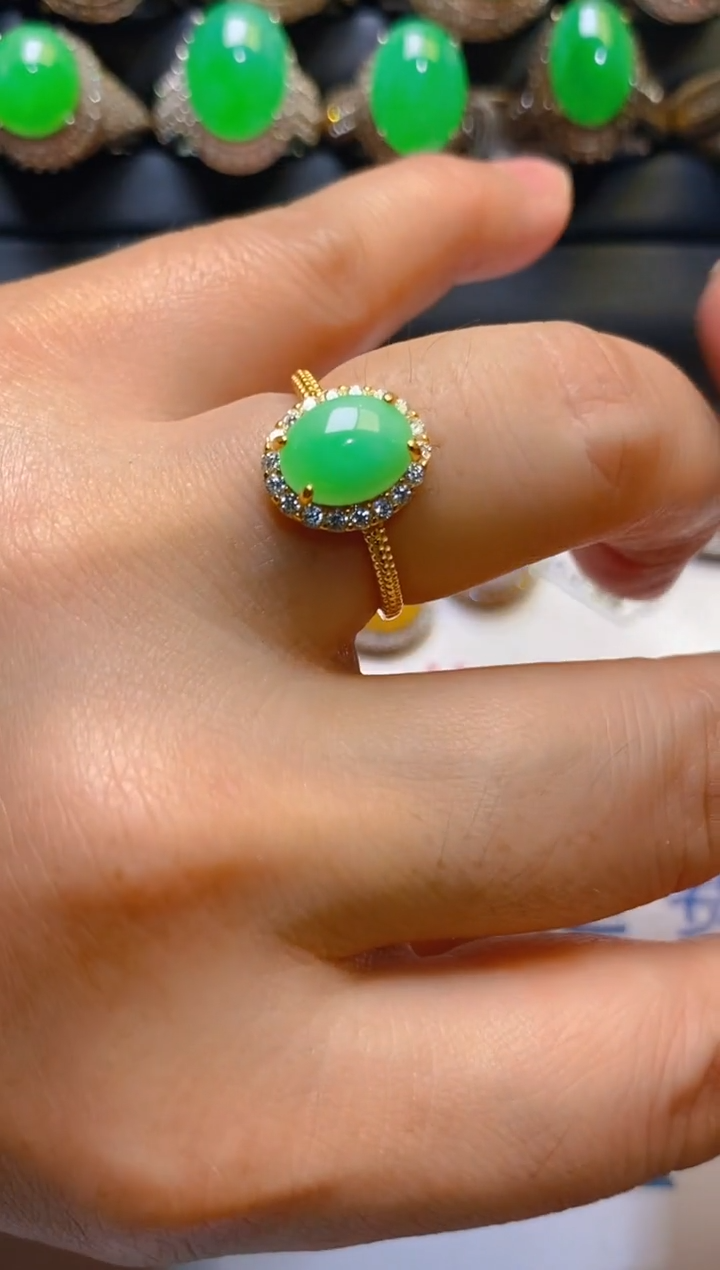 【闪购商品】翡翠耳饰银S925镶嵌天然A货翡翠1