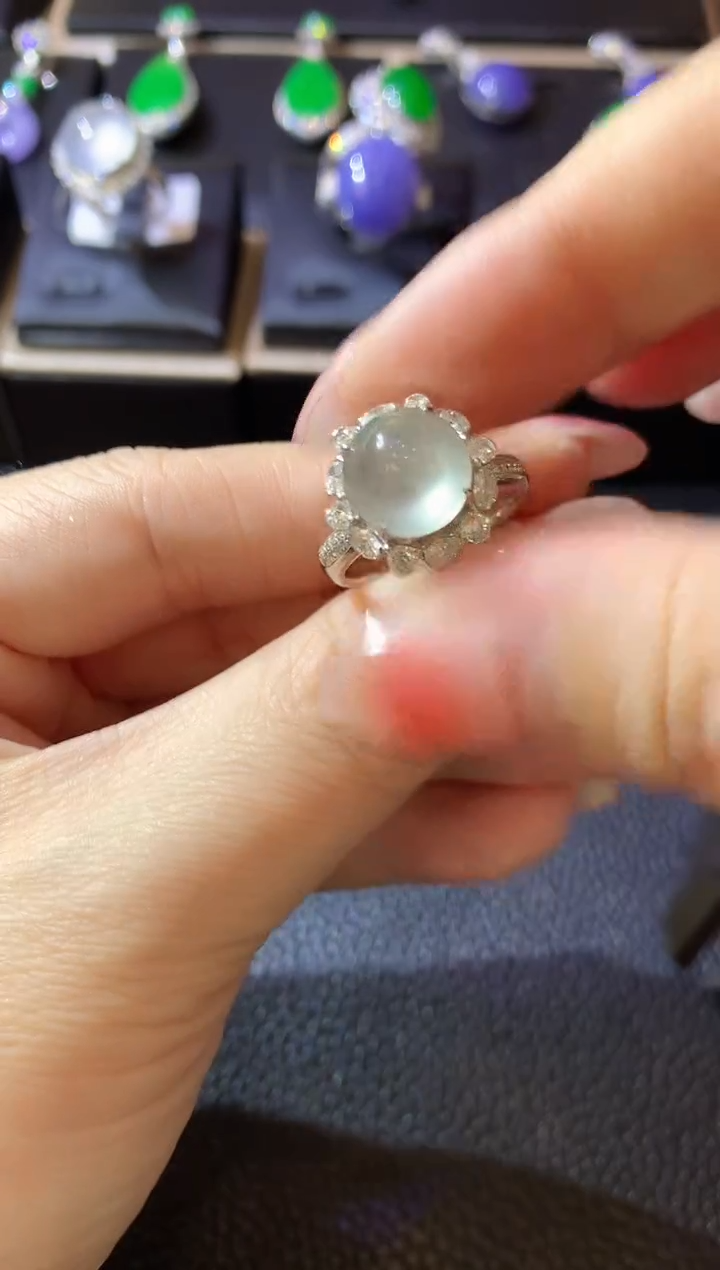 【闪购商品】翡翠戒指18K金镶嵌D13 翡翠