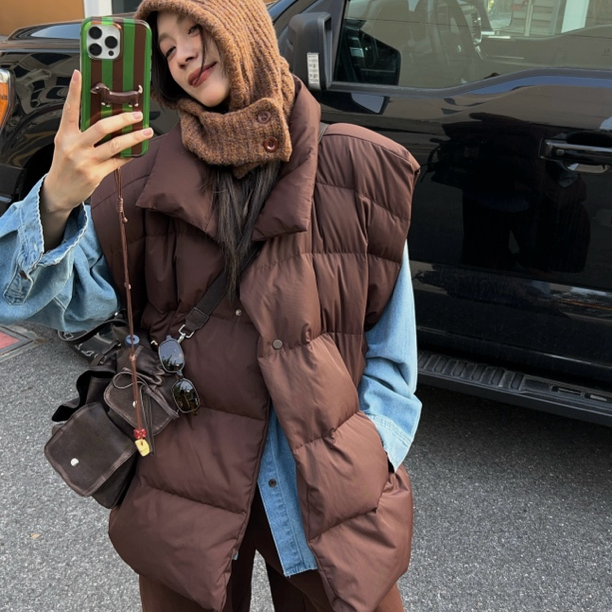 HELLOTANGO《暖冬配方2.0》小众休闲时尚宽松保暖阿羽马甲9302#