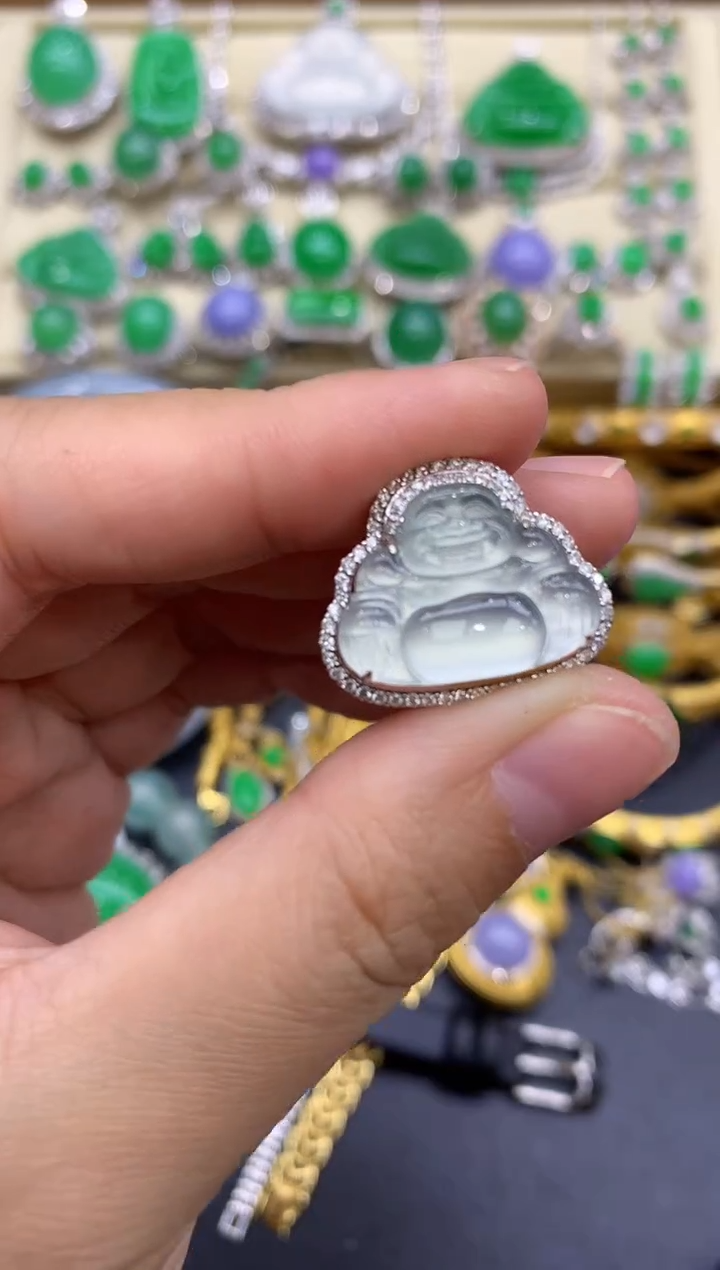 18K金镶嵌戒指翡翠424-中国好珍宝