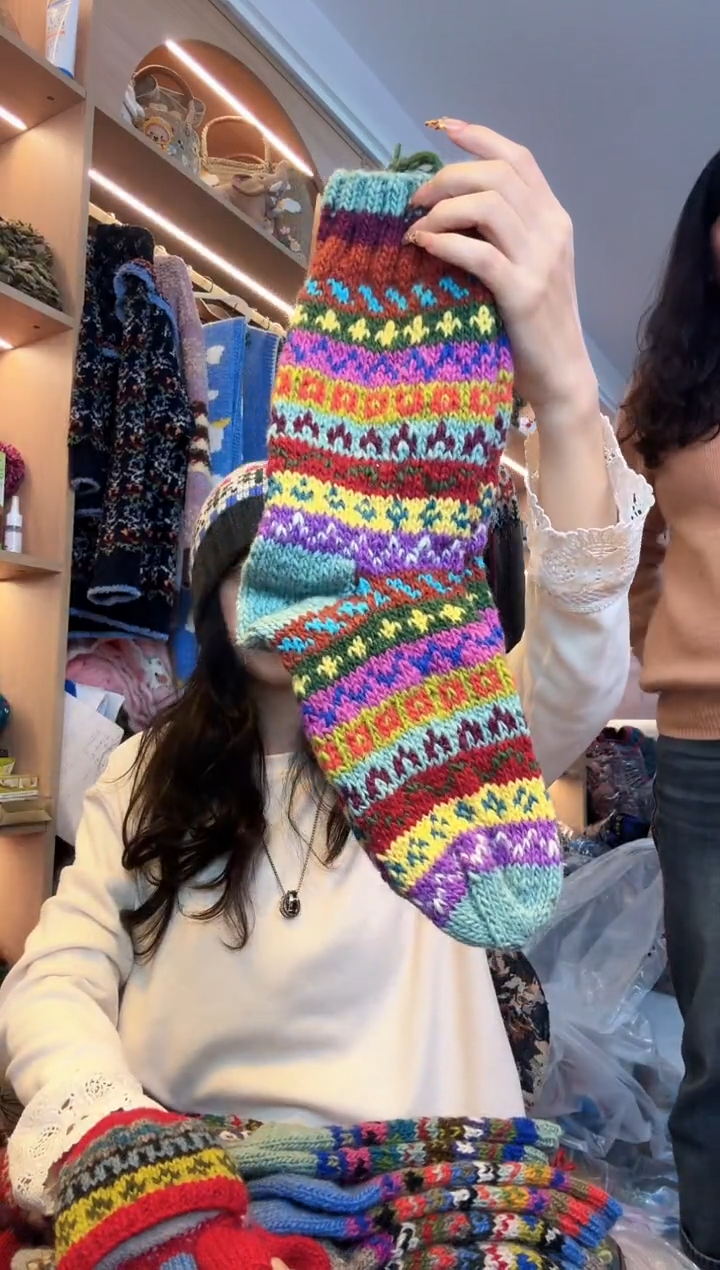 羊毛希***恼纯手工袜子272