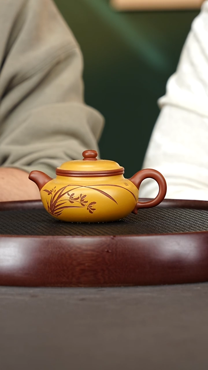 茶壶紫砂83张彩萍  仿古 汉棠红240cc