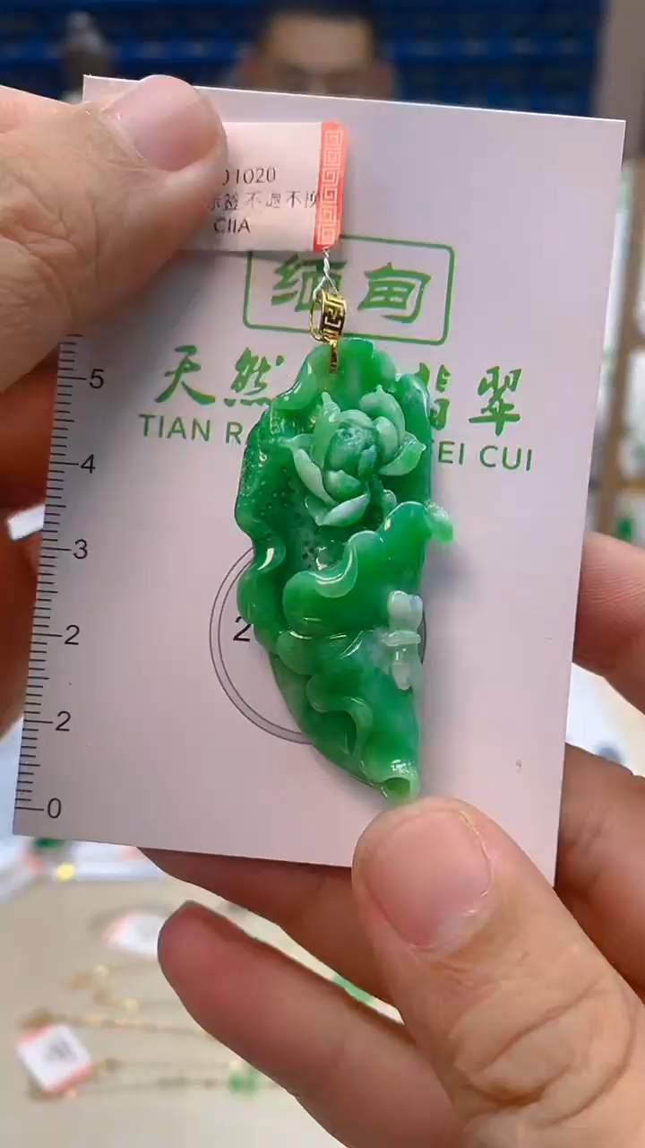 颈饰18K金镶嵌翡翠新号开播 全场乱卖