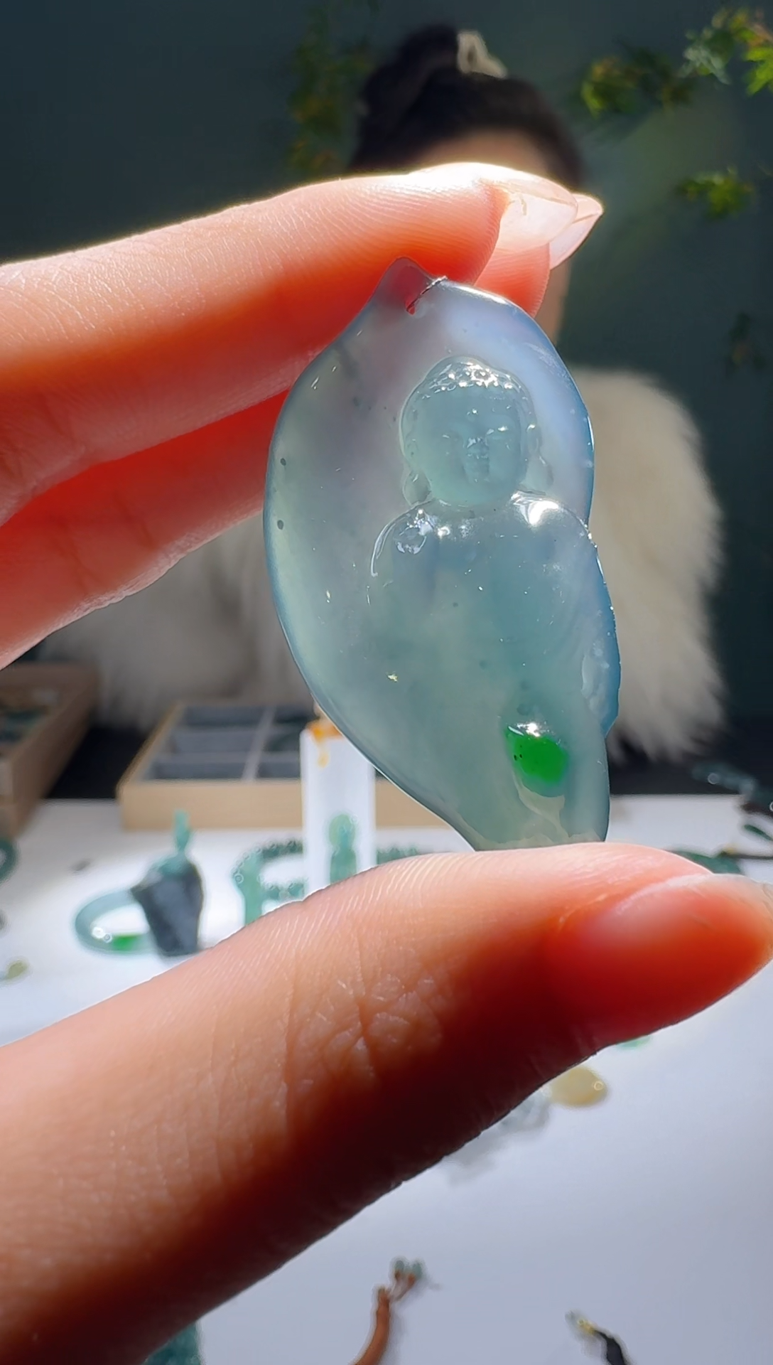 【闪购商品】翡翠颈饰未镶嵌天然A货翡翠宝宝佛