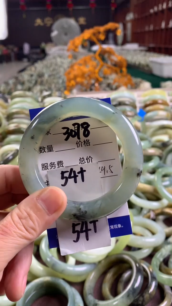 未镶嵌蛇纹石玉手镯3078