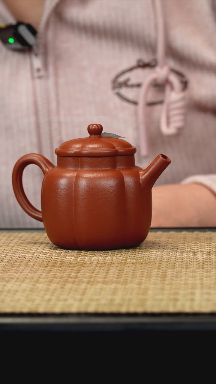 【闪购商品】紫砂茶壶生砂筋纹繁花微瑕/