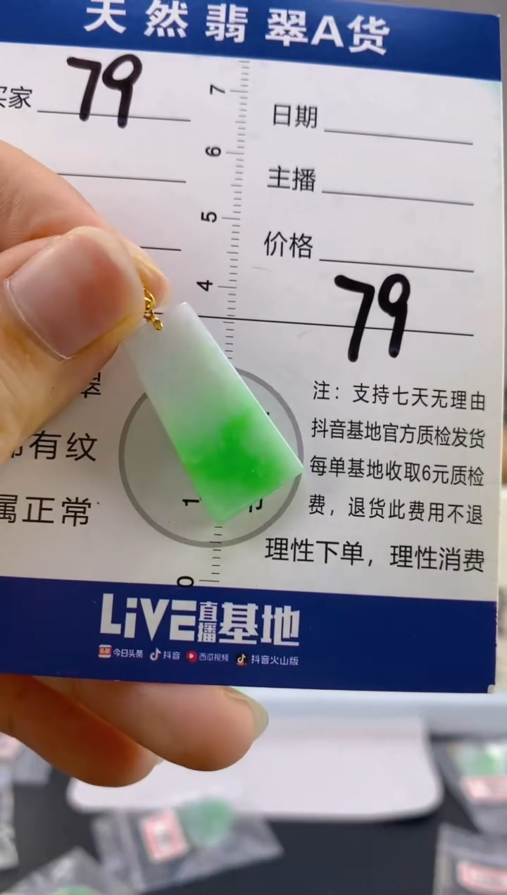 【闪购商品】翡翠颈饰18K金镶嵌天然A货缅甸翡翠