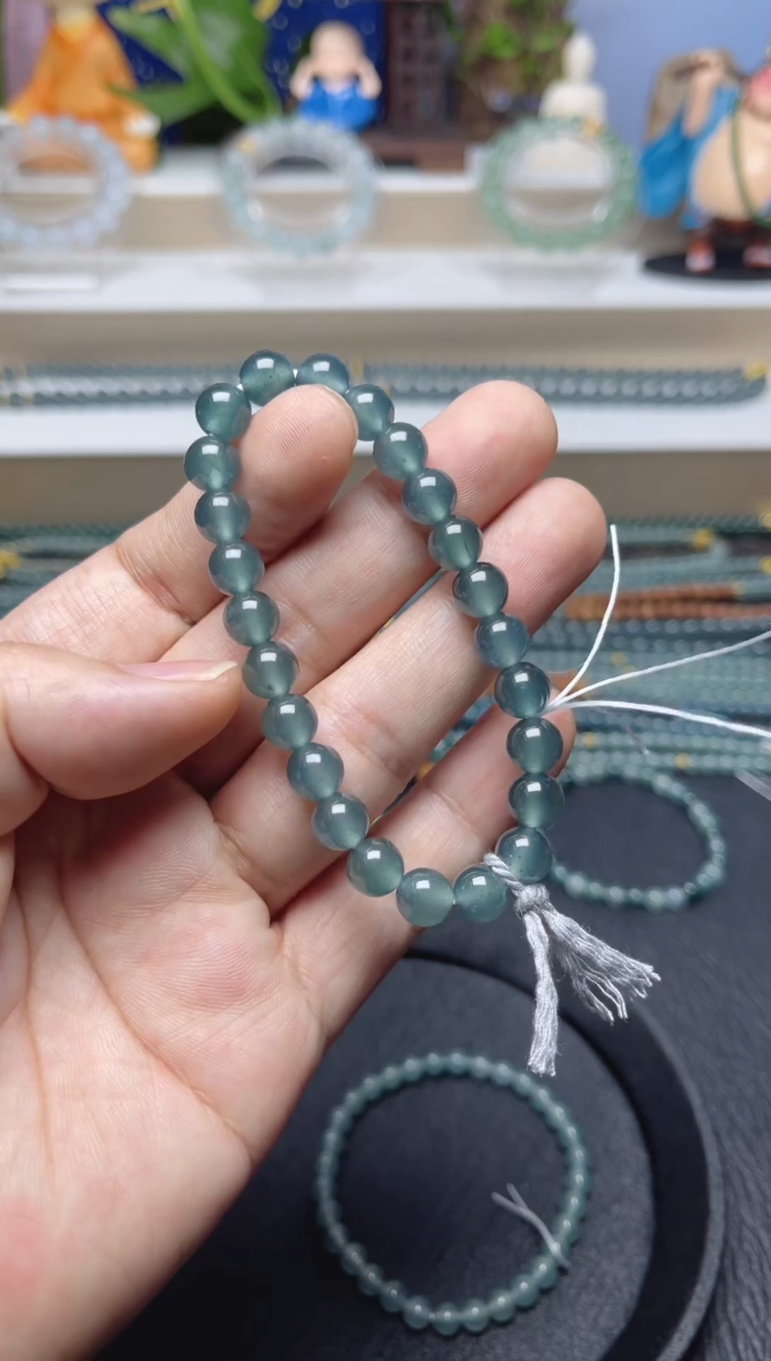 未镶嵌手链翡翠天然危地马拉翡翠手串卡8左右