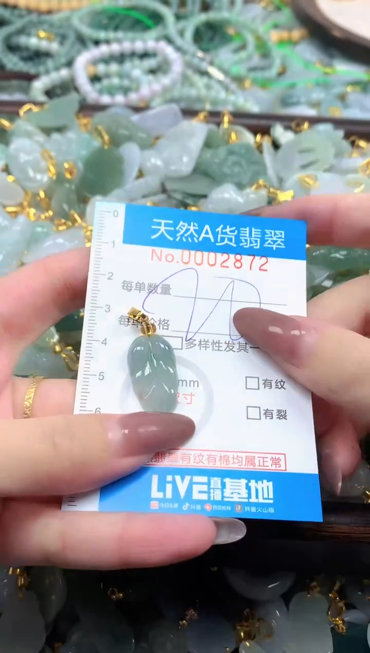 颈饰未镶嵌翡翠净货挂件-2872