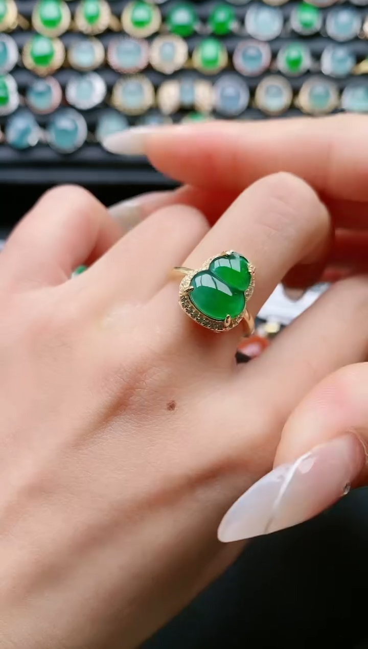 【闪购商品】翡翠戒指银S925镶嵌111111