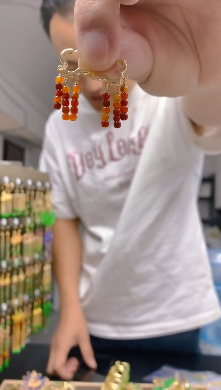 【闪购商品】翡翠耳饰合金439翡翠耳包