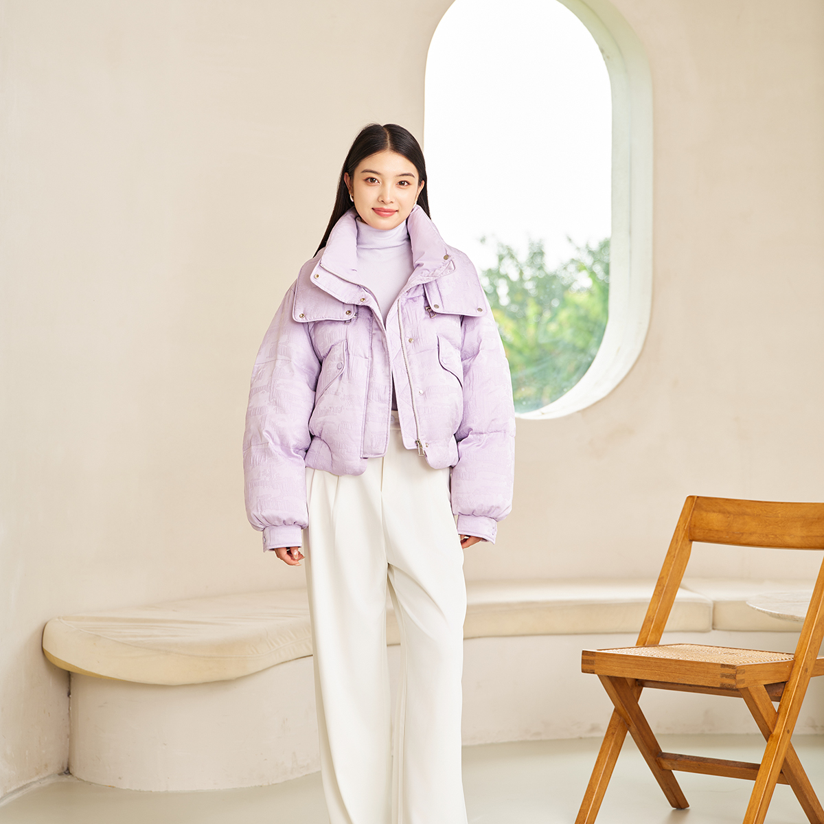 2025新款时尚国风定制短款羽绒服E067