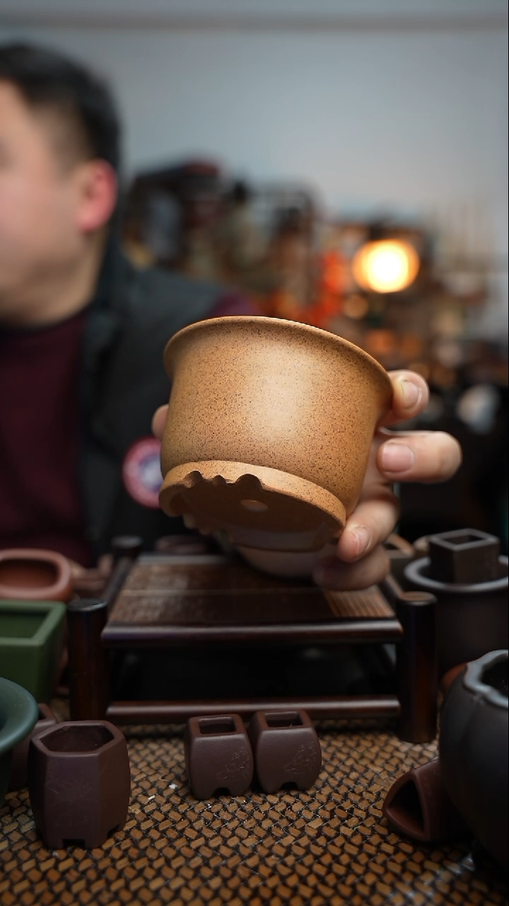 【闪购商品】紫砂花盆長木軒精品紫砂9.8*6.2