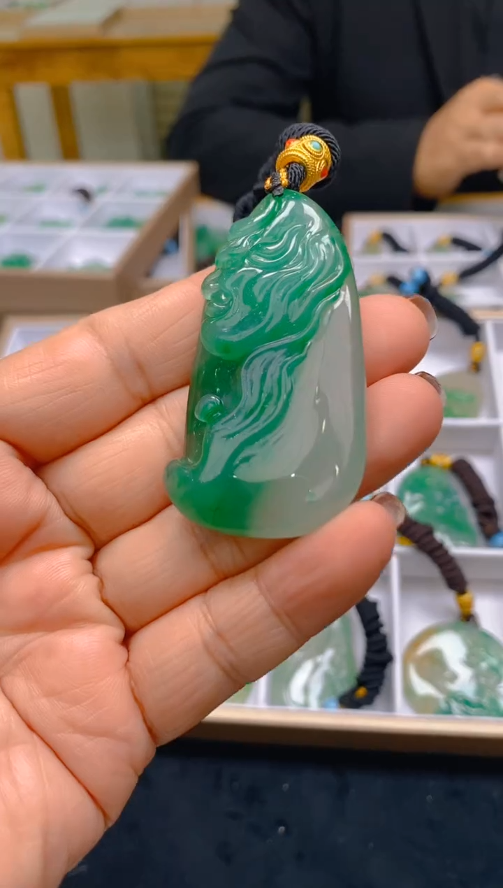 【闪购商品】石英质玉颈饰未镶嵌冰美人非洲翠050