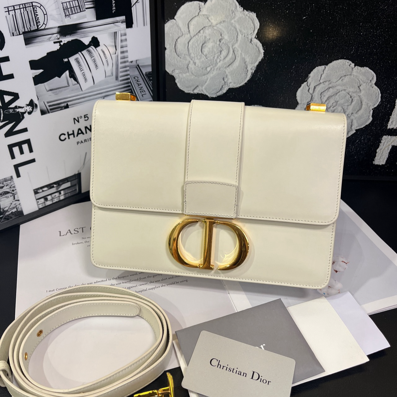 95新 DIOR/迪奥 白金蒙田30单肩包21年B1980