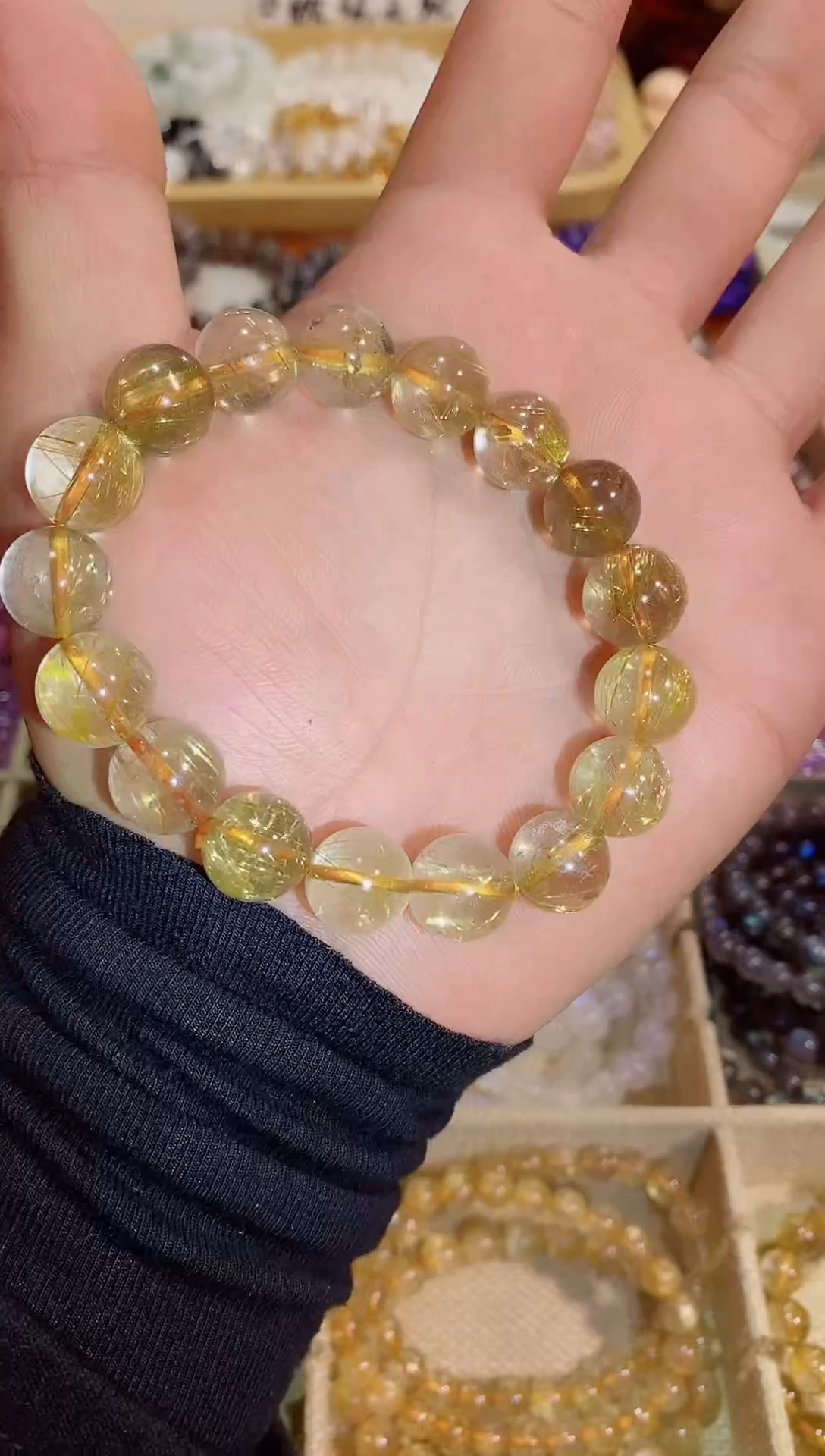 【闪购商品】发晶手链未镶嵌金发晶12m+ （多样性发其一）