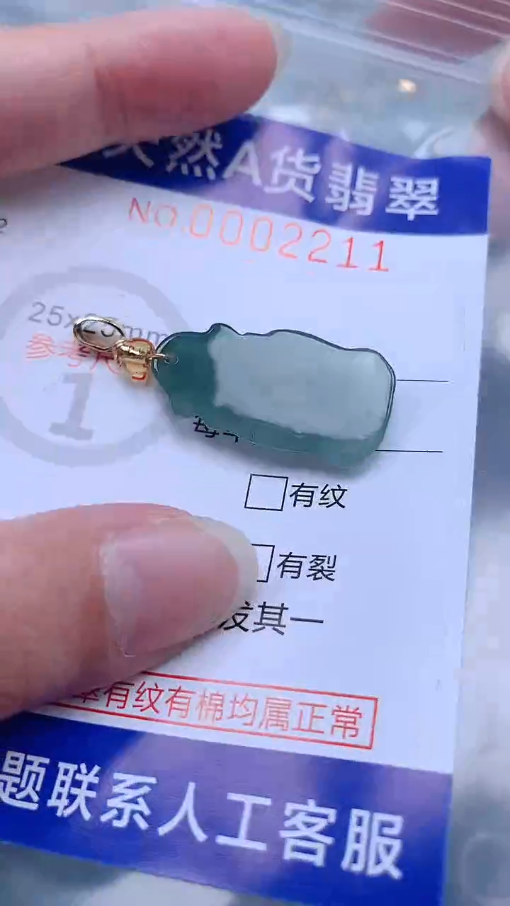 翡翠未镶嵌吊坠(不含链)1