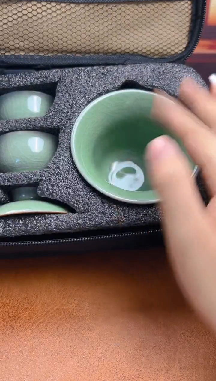 陶瓷茶具摆件旅行套组