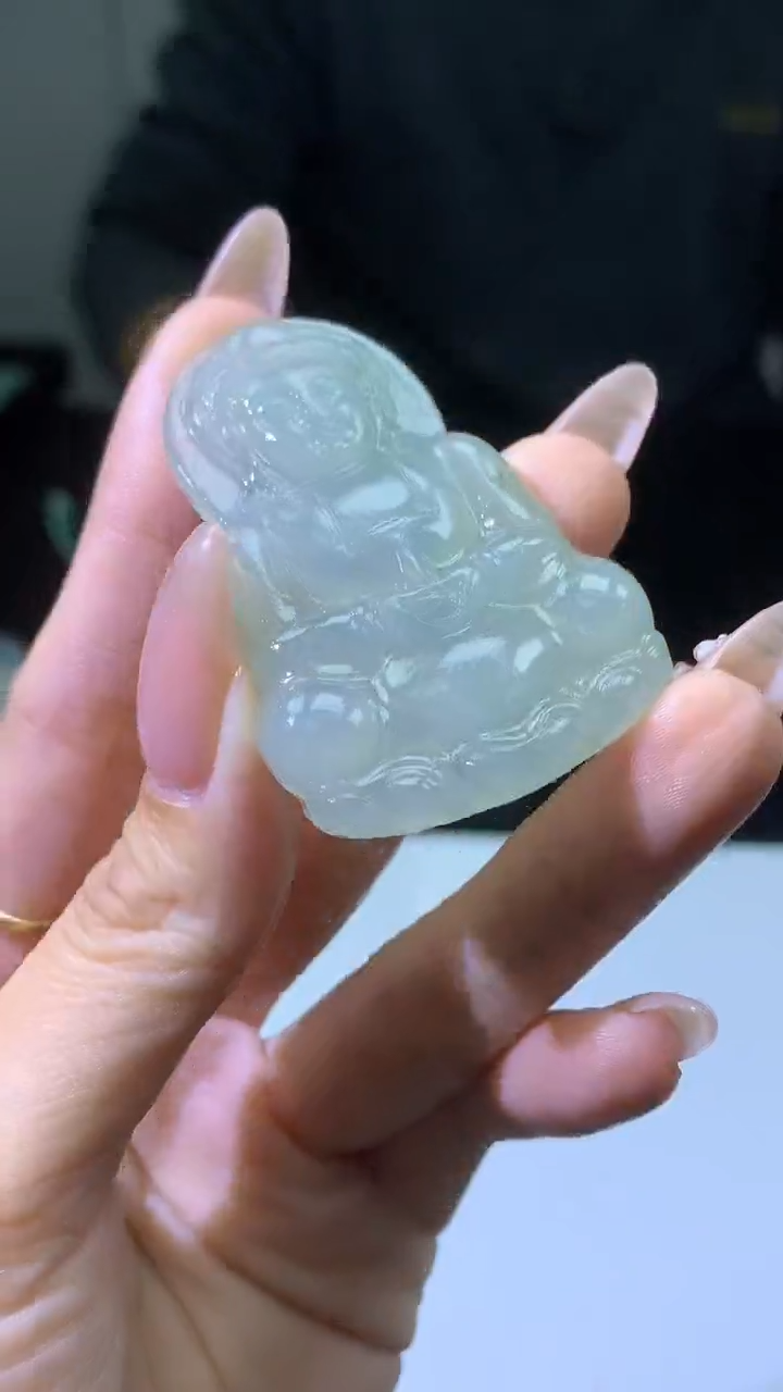 【闪购商品】定制翡翠未镶嵌002ee-毛货观音51