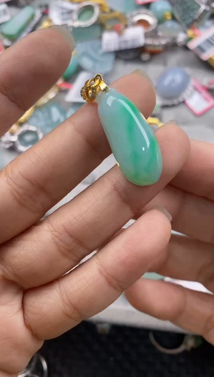 银S925镶嵌戒指翡翠1010---1