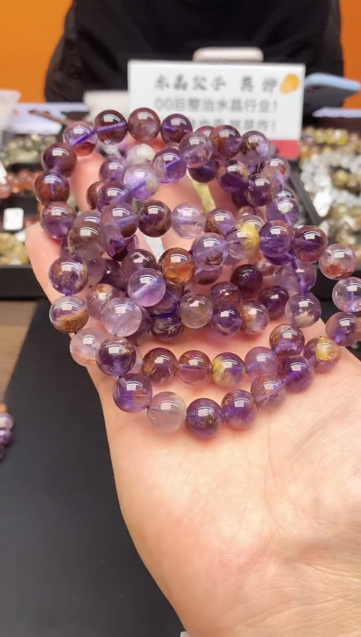 【闪购商品】水晶手链未镶嵌A8 紫幽灵 11mm