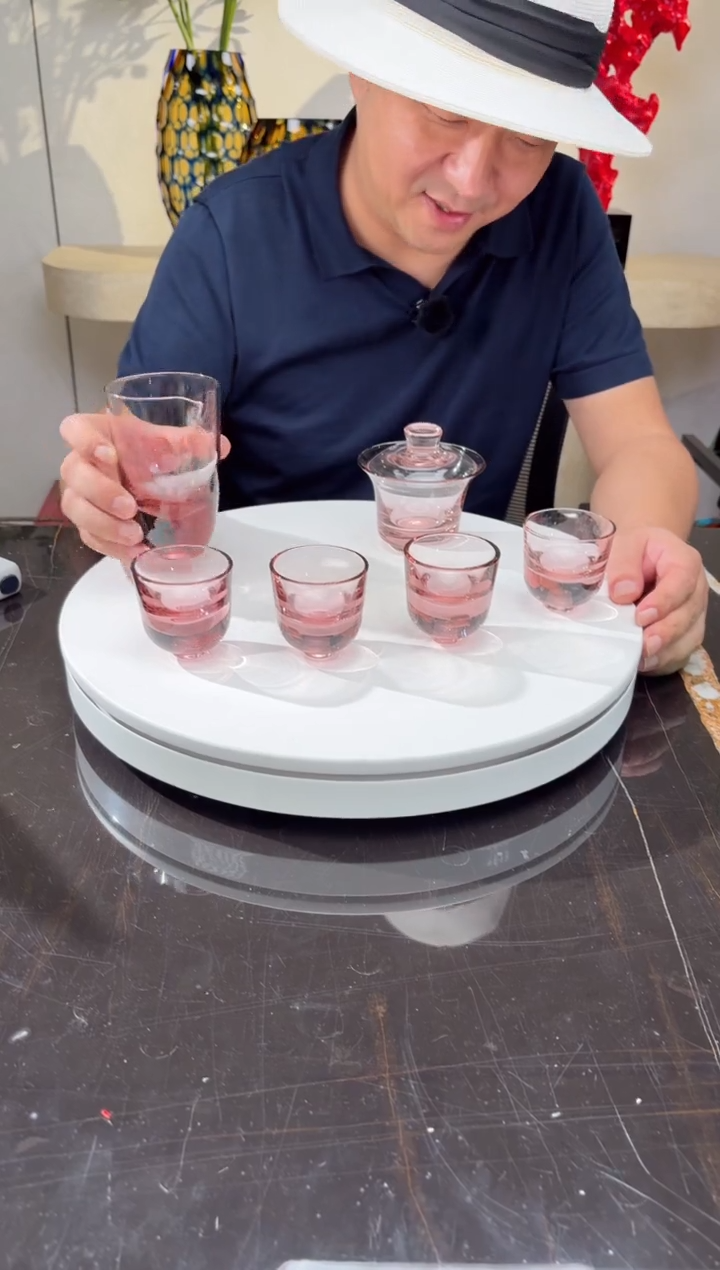 摆件海天霞茶杯套装