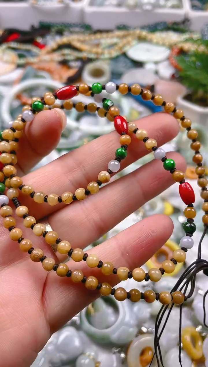 【闪购商品】翡翠颈饰未镶嵌3-4mm/V/翡翠A货一图一物