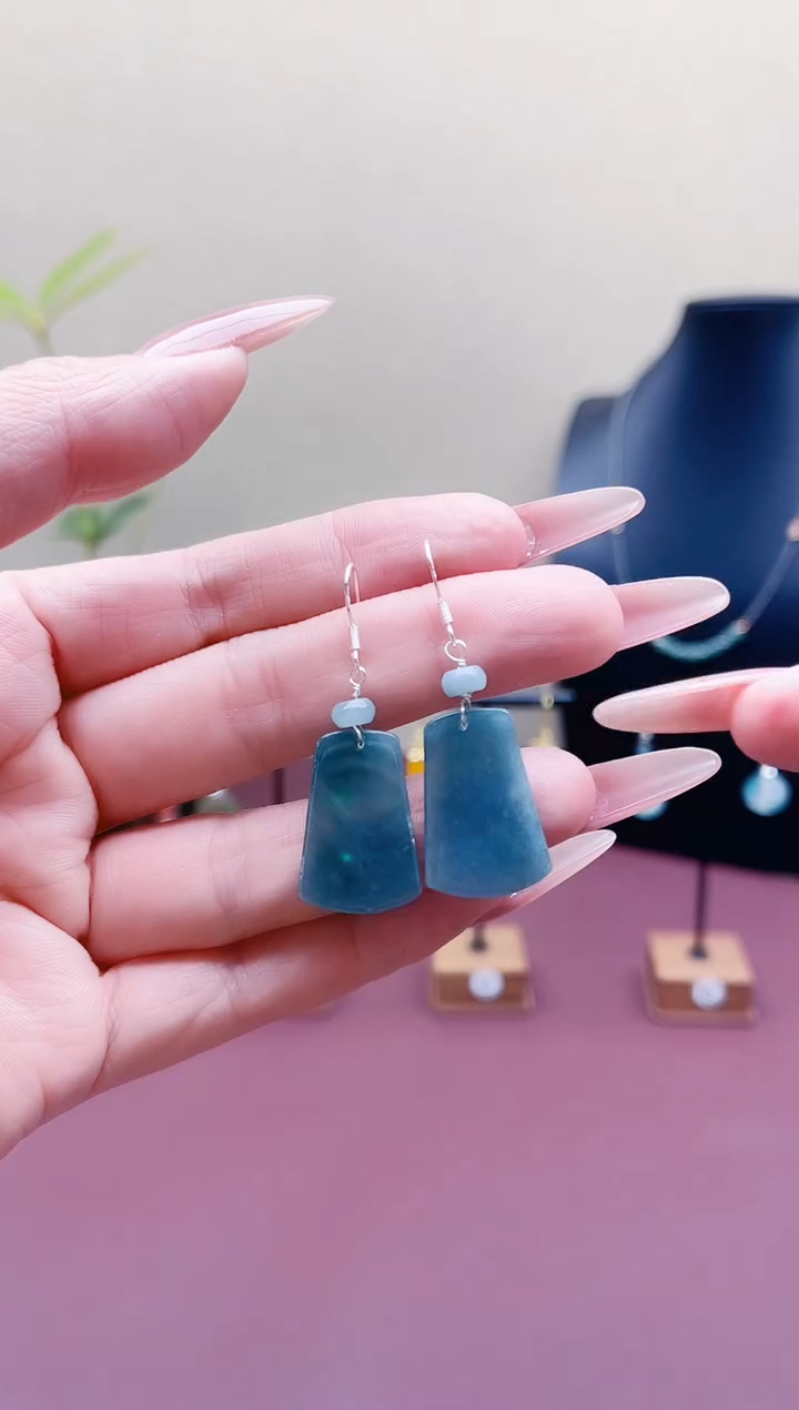 未镶嵌翡翠耳饰00翡翠无事牌