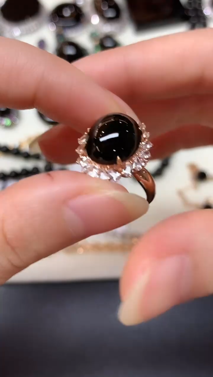 18K金镶嵌戒指翡翠D607|7999