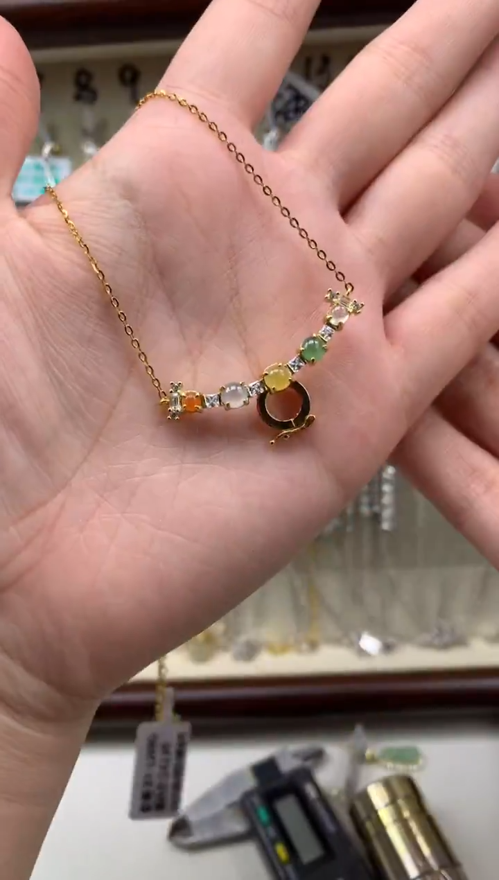 银S925镶嵌戒指翡翠项链2