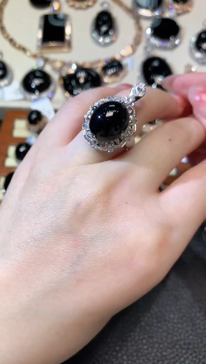 【闪购商品】翡翠戒指18K金镶嵌D74 翡翠