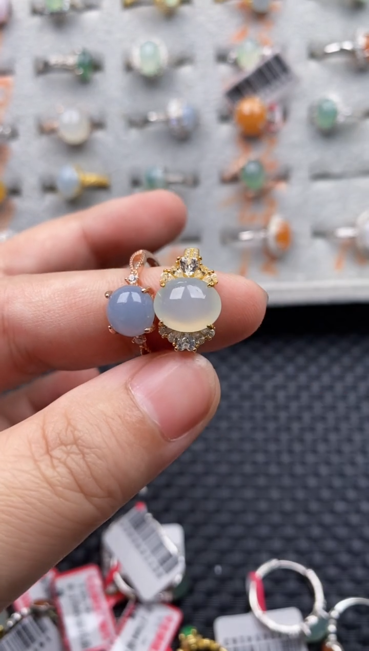 【闪购商品】翡翠戒指银S925镶嵌444444---1