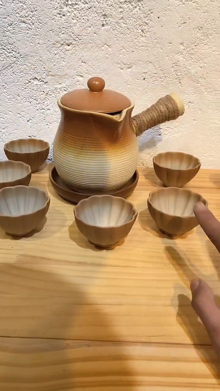 【闪购商品】1000ml美人+陶瓷盖+壶承+6杯