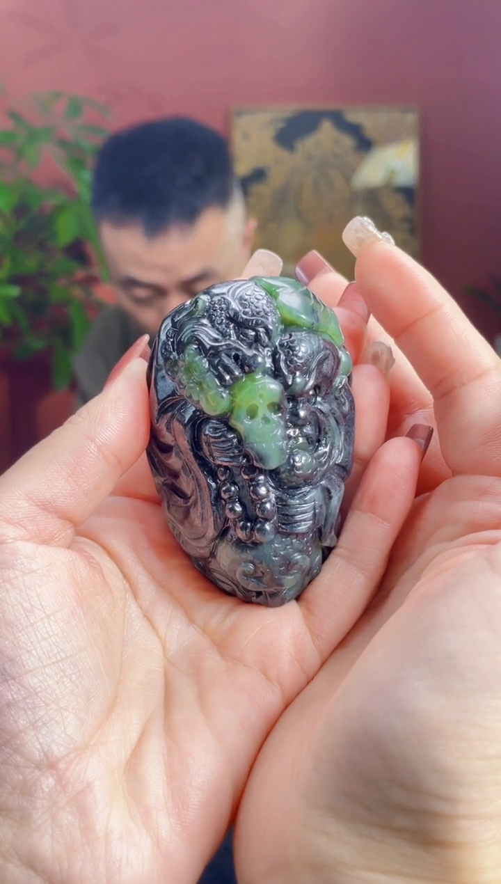 未镶嵌和田玉把件达摩