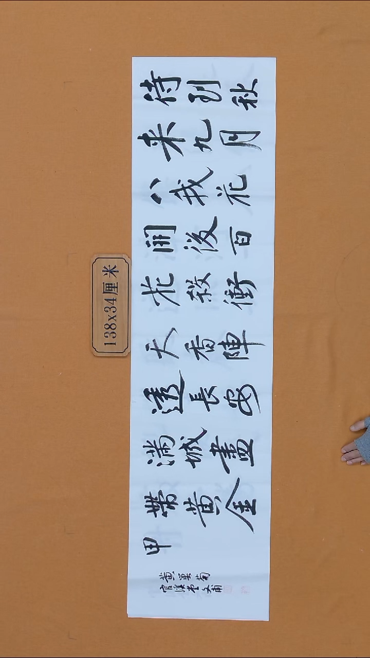 书法杨仁根 （文甫）江西理S 34*138 四平尺 