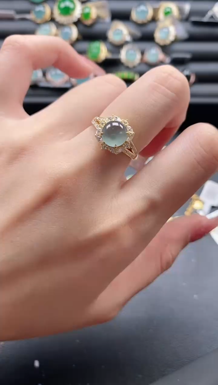 【闪购商品】翡翠戒指银S925镶嵌1111-