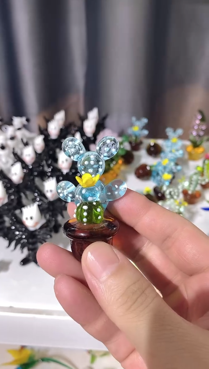 琉璃手工艺品盆栽