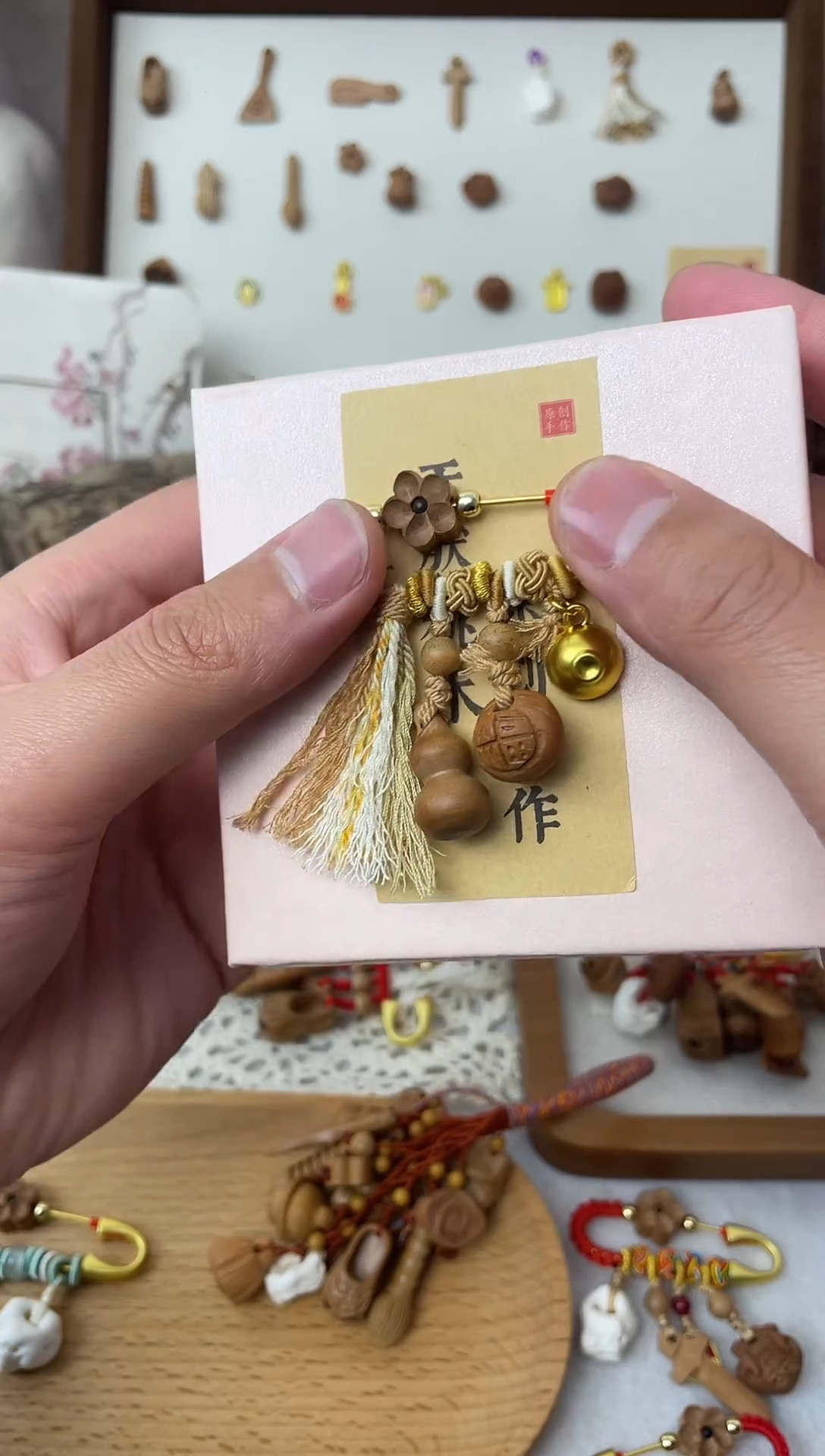 桃木别针一物一拍加饭碗