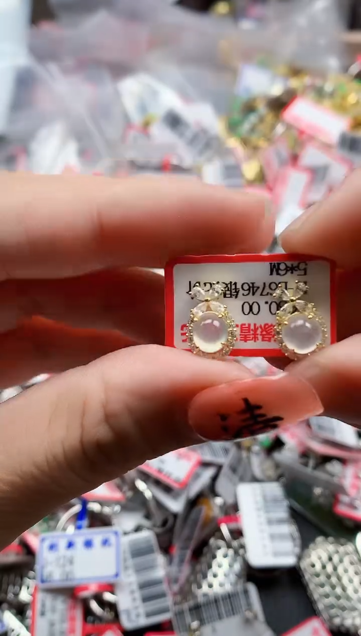 银S925镶嵌戒指翡翠天然A货缅甸翡翠