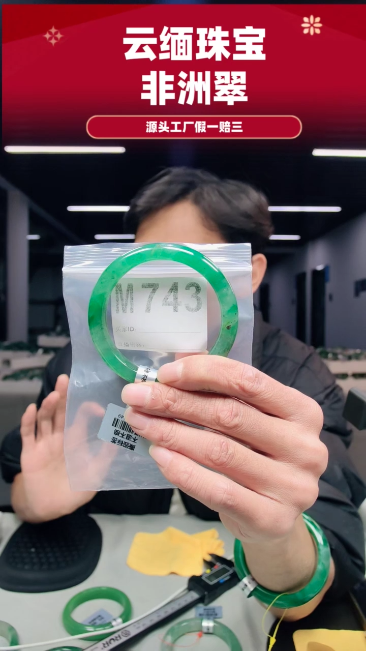 未镶嵌手镯石英质玉（非洲翠）59圈口M743