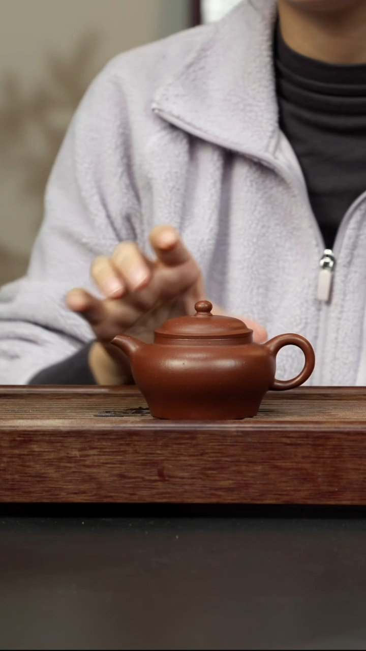 紫砂茶壶红降坡 高潘 180cc左右